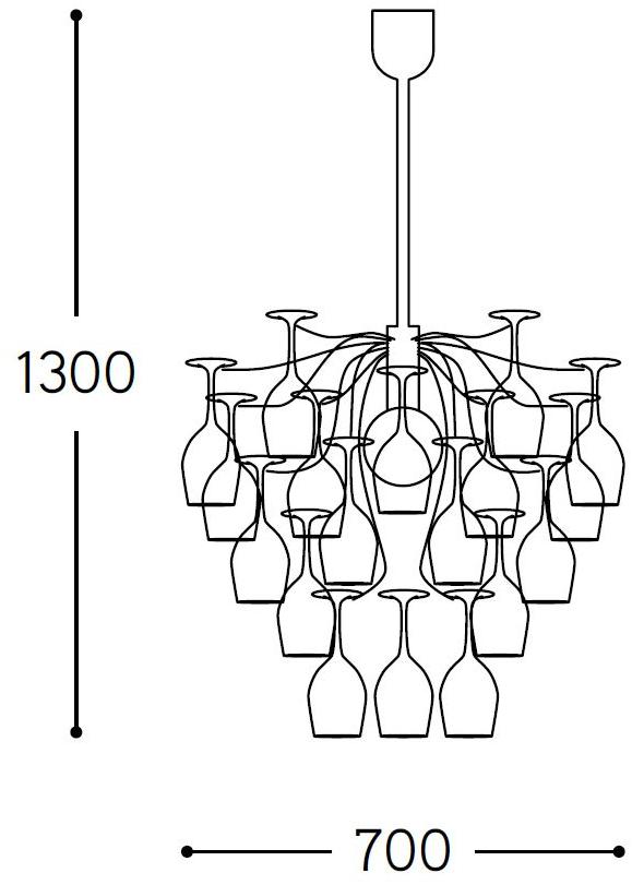 Aldo Bernardi Люстра из стекла Sauvignon sun-id-1353751 - Вид №3