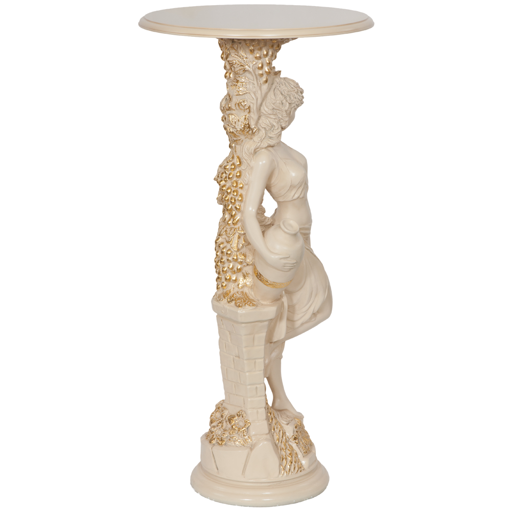 13055+11486 Подставка декоративная Девушка с кувшином Айвори BOGACHO  - Вид №6