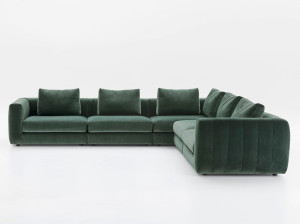 Модульный угловой диван из ткани