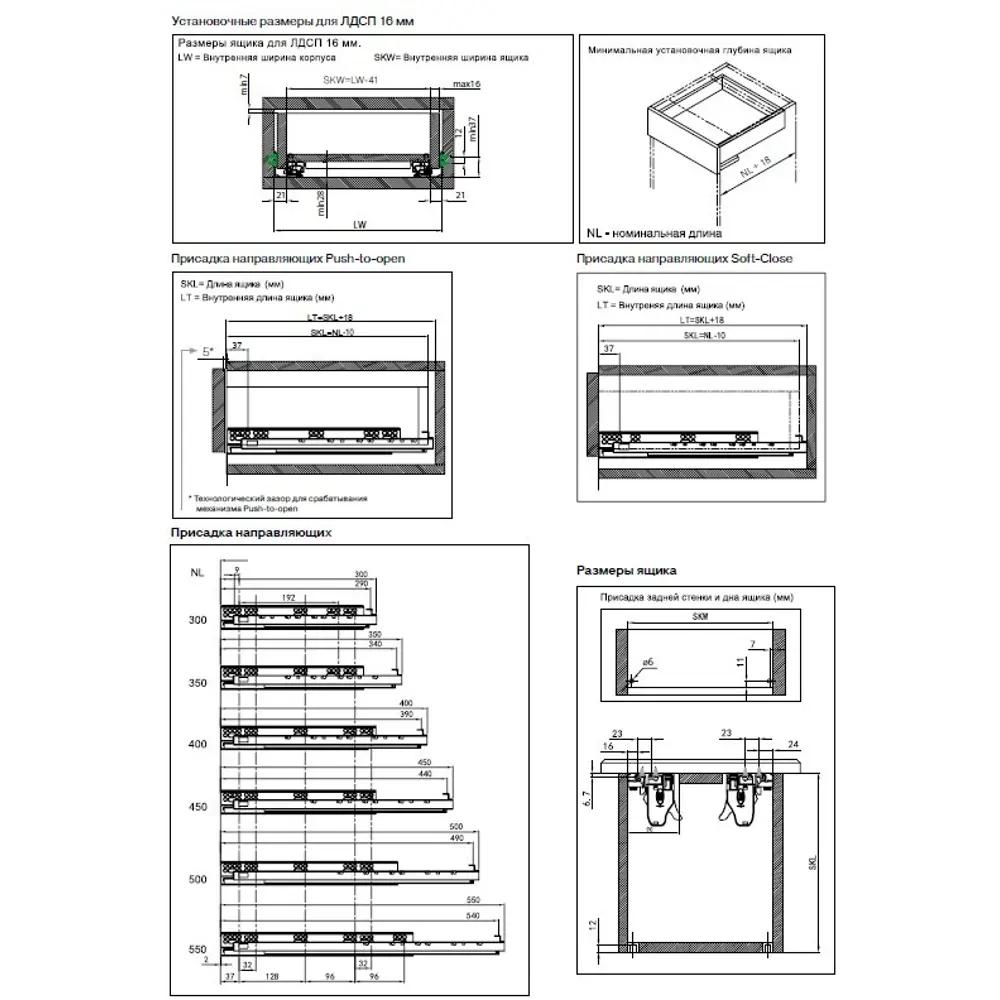 Santreyd - Направляющие скрытого монтажа Firmax 3D Control 500 мм с регулировкой фасада 86329053 STLM-0067830 - Вид №4