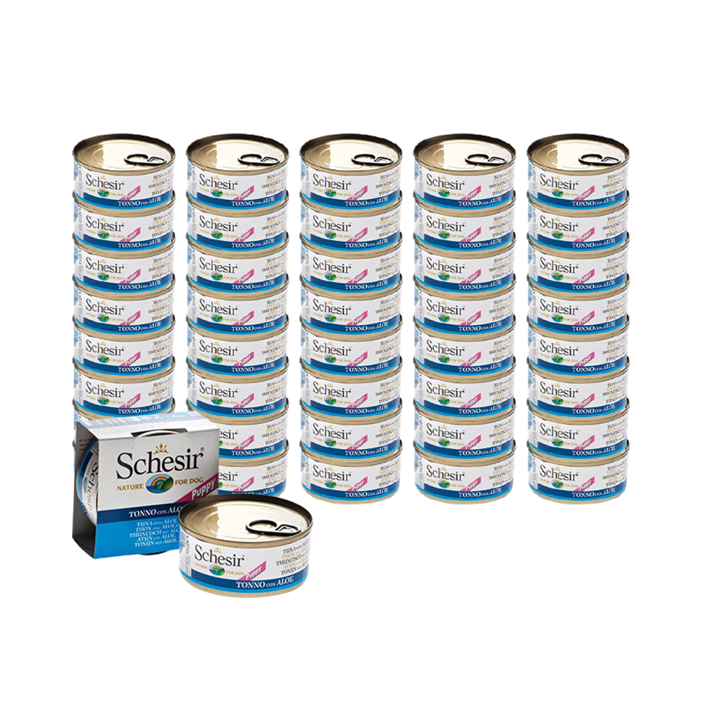 Т0040991*40 Корм для щенков Тунец, алое конс. 150г (упаковка - 40 шт) SCHESIR 