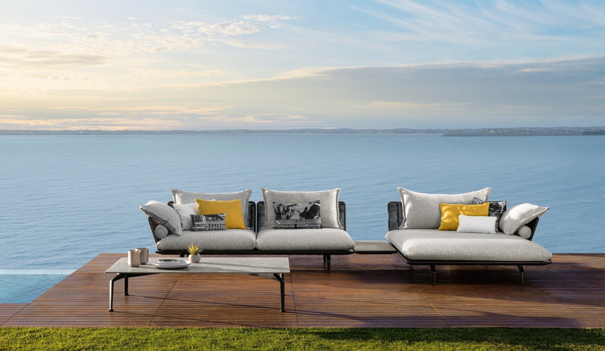 Журнальный столик из керамогранита Talenti Cruise Alu ARCH-00028035 - Вид №1