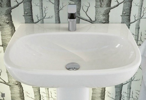 20256 Подвесная раковина настенная овальная Ceramica Hidra MY new! белая - Вид №2