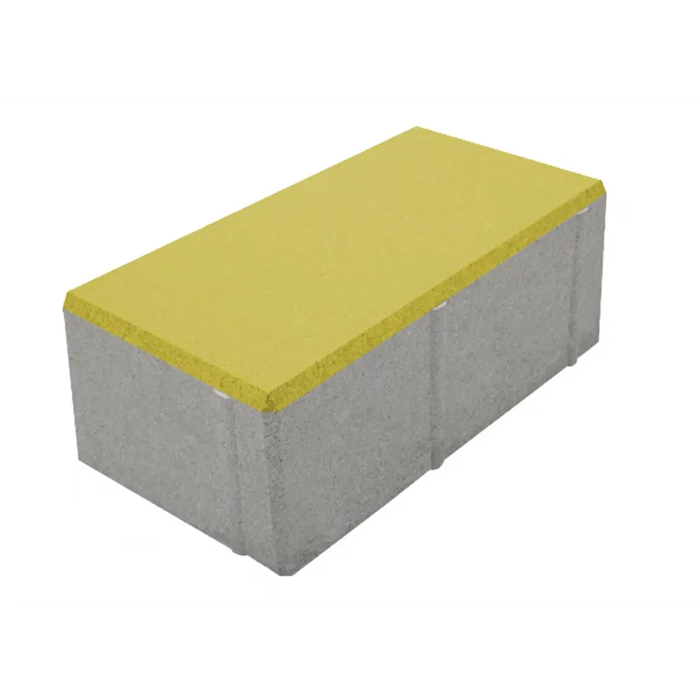 Плитка тротуарная двухслойная Призма 200x100x60 мм цвет желтый 85263184 STLM-2060913 Santreyd 