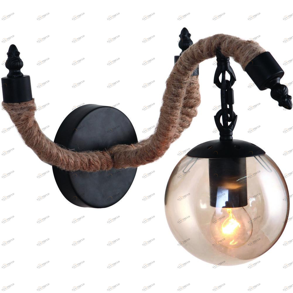 Бра Divinare Gina 8055/01 AP-1 DIVINARE МОРСКАЯ, ПОД СТАРИНУ, ФОНАРЬ 078862 Коричневый;прозрачный 