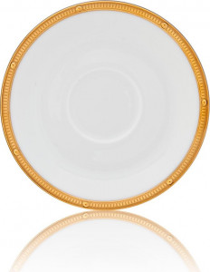 32042 Noritake Блюдце для чашки кофейной Noritake "Рочель,золотой кант" 12,5см Фарфор костяной