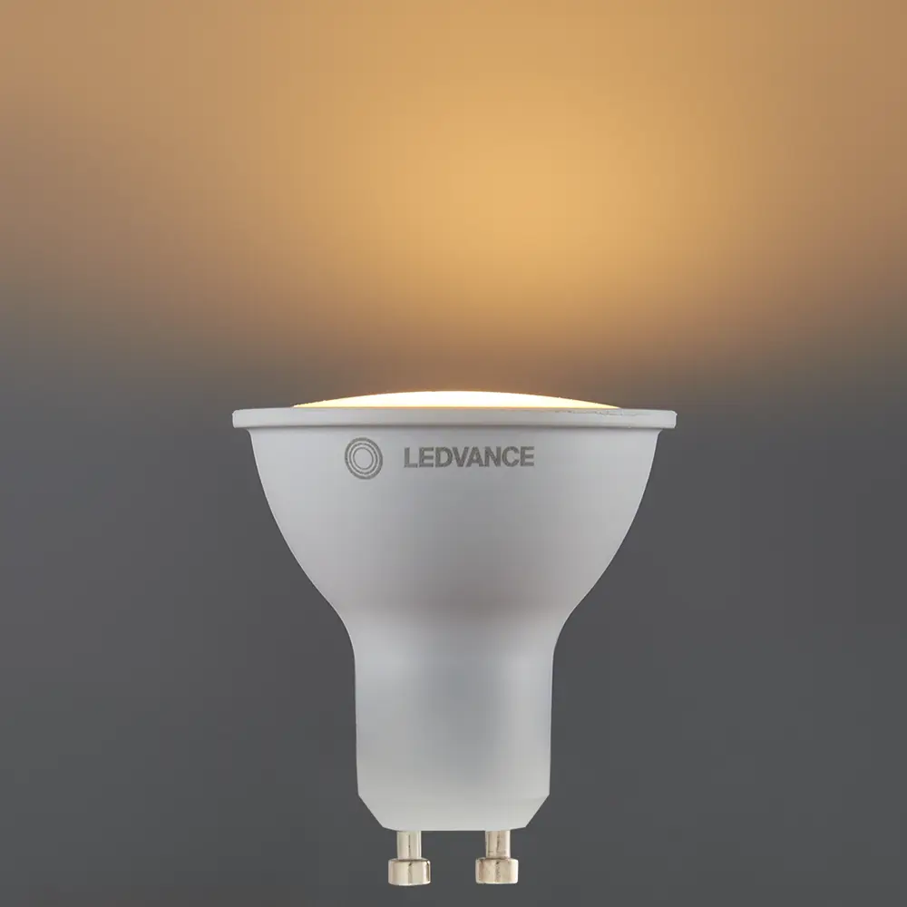 Набор умных ламп светодиодных Wi-Fi Ledvance Smart Plus GU10 220-240 В 5 Вт спот прозрачная 350 лм, изменение цвета RGB, 3 шт STLM-2123841 - Вид №1