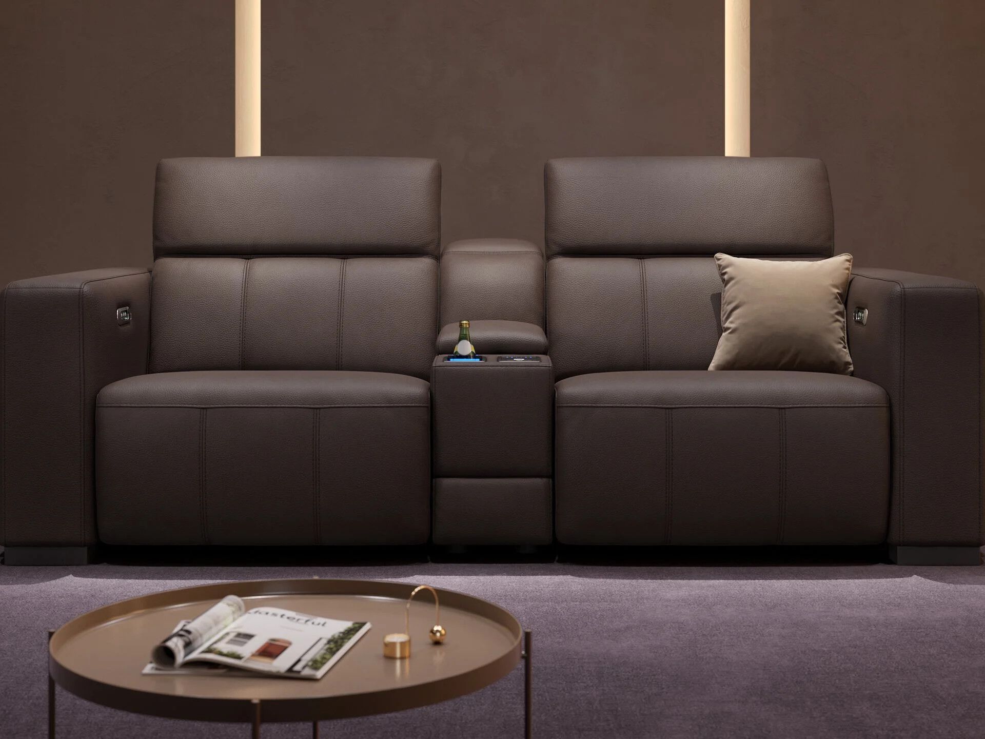 2-местный кожаный диван Sofanella Ancona Kino ARCH-00072346 - Вид №1