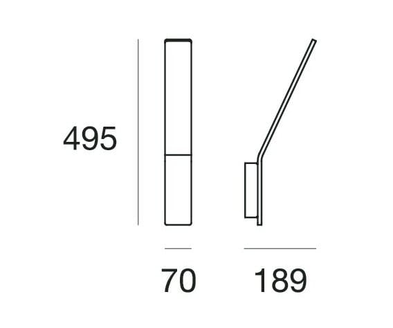 Алюминиевый светодиодный настенный светильник Stilnovo Lama ARCH-00051074 - Вид №4