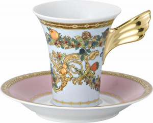 31467 Rosenthal Versace Чашка кофейная с блюдцем Rosenthal Versace Сад Версаче 180мл, фарфор Фарфор