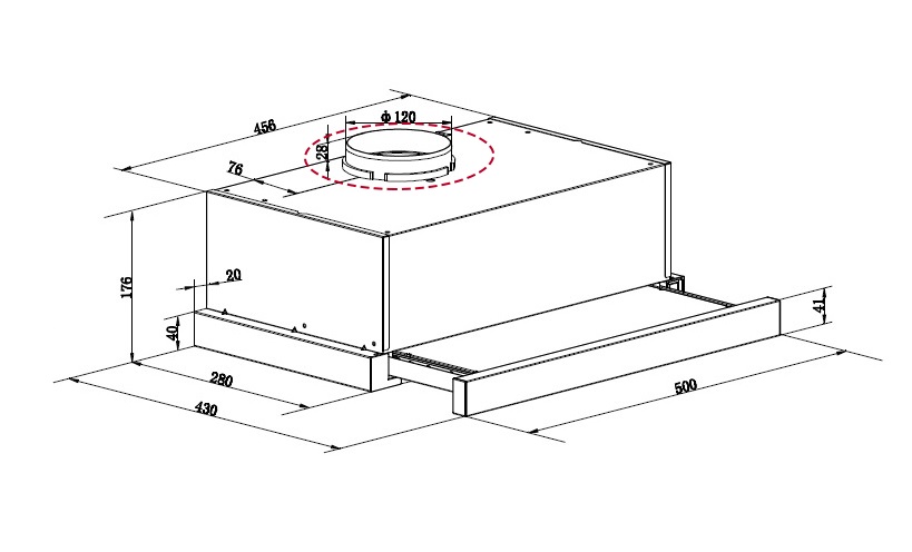 8151291 Вытяжка телескопическая LEX HUBBLE 500 LIGHT бежевый/бежевый STDN-0137738 - Вид №10