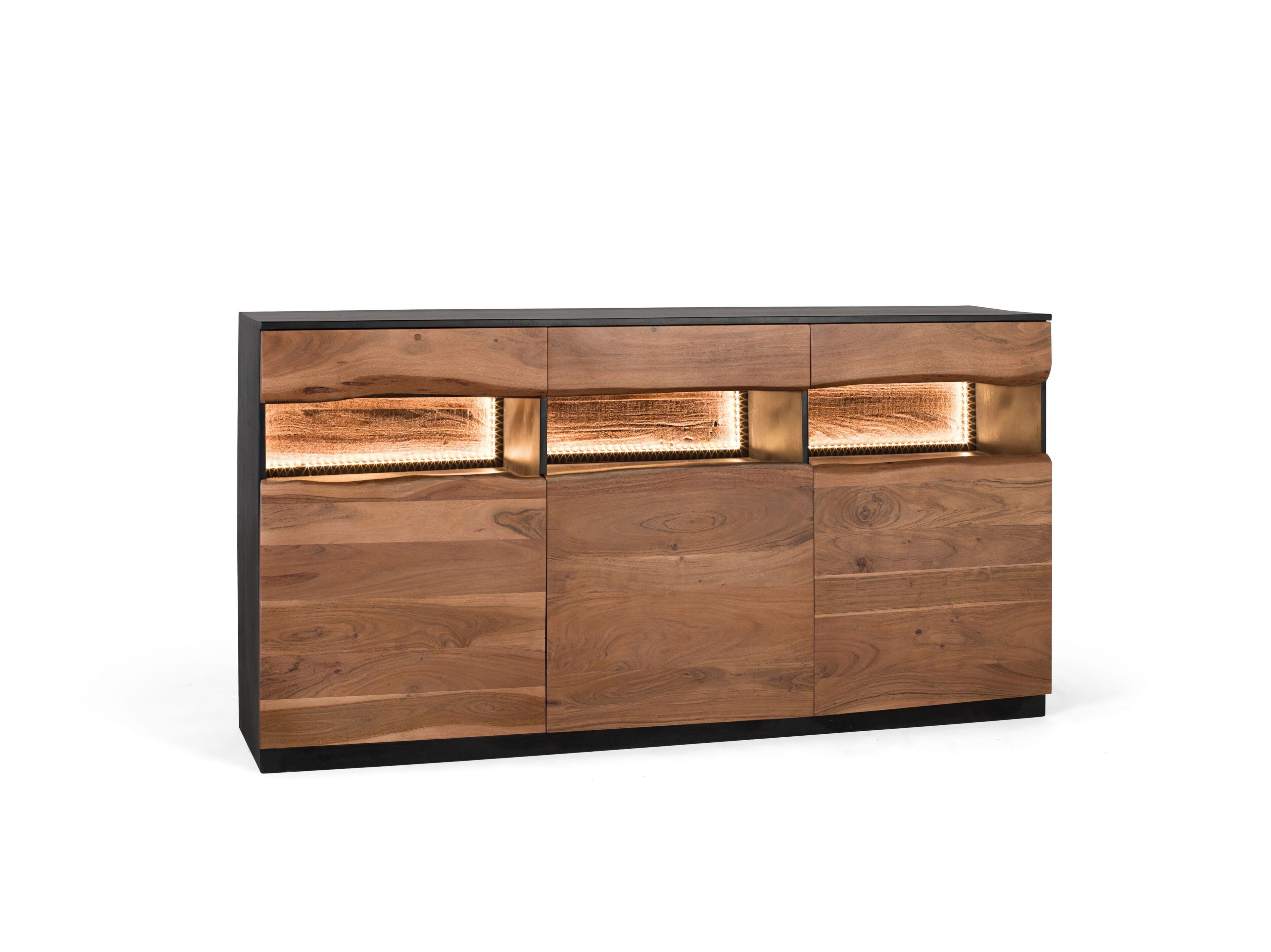 Шкаф из акации с выдвижными ящиками и распашными дверцами Giner y Colomer Imphal ARCH-00057411 - Вид №1