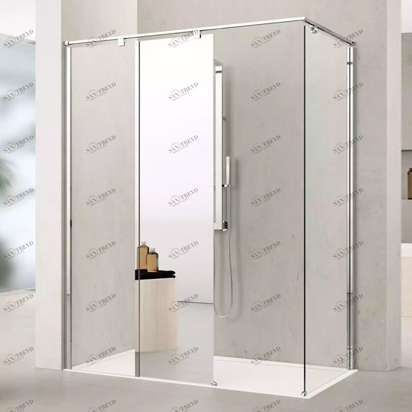 Novellini. Душевой уголок 180x120 см H12 с хромированным профилем KUADRA KUADH1201KKUADH601KKUADHP60SPYKKUADHSFK