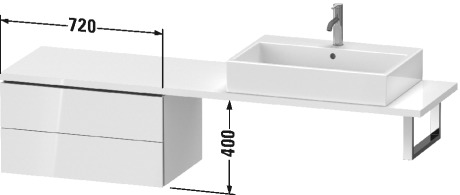 LC584805252 Шкафчик для компактной консоли L-Cube #LC5848 720 x 477 мм Европейский дуб, декор Duravit - Вид №1