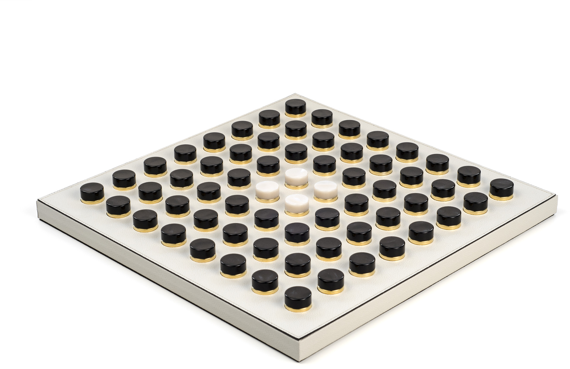 Комплект Reversi - 39X39XH2,5 см / зернистая кожа_светло-серый