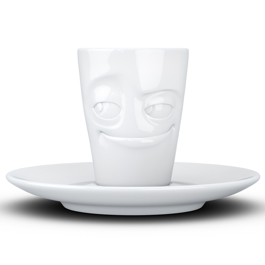 T02.11.01 Кофейная чашка с блюдцем tassen impish 80 мл белая Tassen by FIFTYEIGHT PRODUCTS 