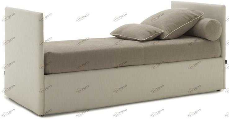 Bolzan Letti Односпальная кровать с мягким изголовьем Line sun-id-1395554