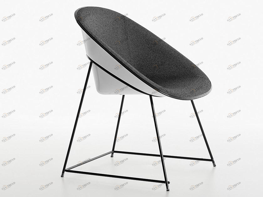 Plank Кресло с пластиковым корпусом и тканевой обивкой Cup sun-id-1430842