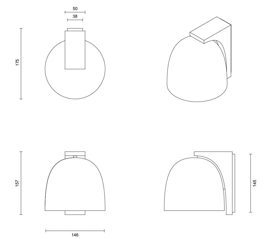Светодиодные настенные светильники из металла и стекла Articolo Studios Tubi ARCH-00035307 - Вид №8
