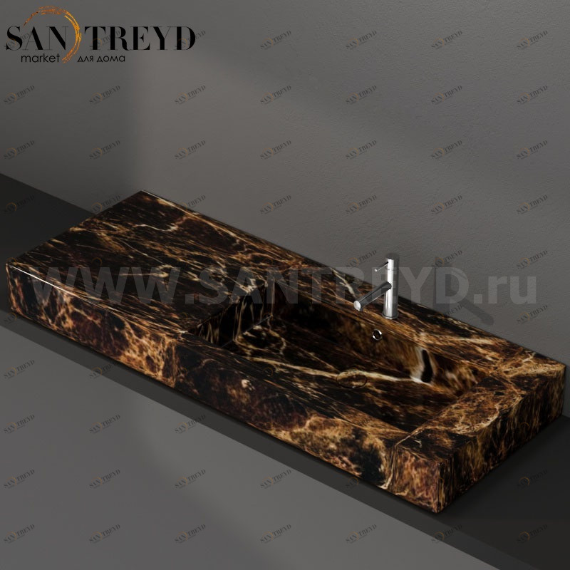 IN136DAPM Накладная раковина на столешницу  прямоугольная Ceramica Globo INCANTHO