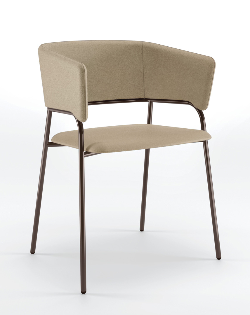 Play 538 Кресло со стальным каркасом, 4 ножки. Сиденье и спинка мягкие. Et al. Play - Вид №1