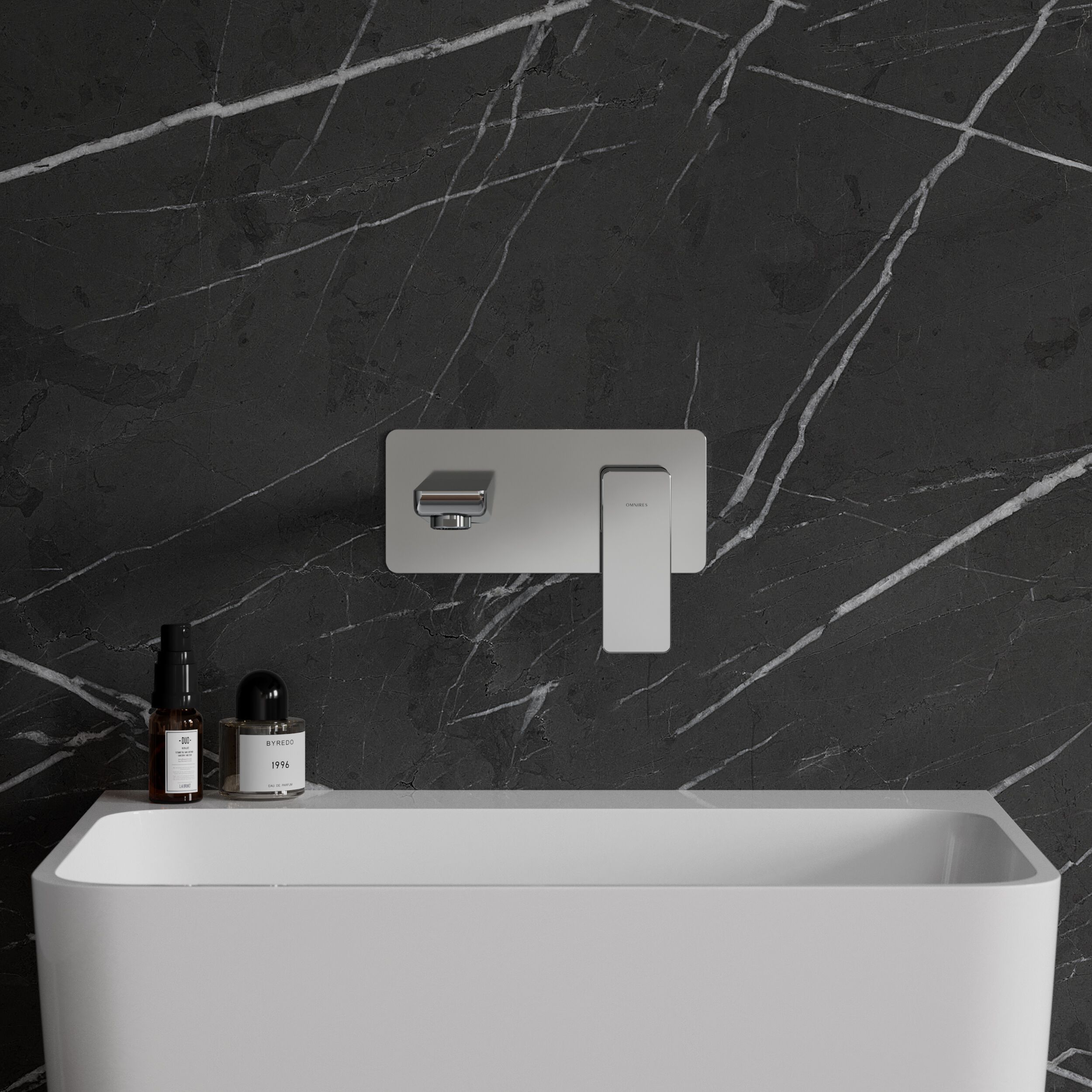 Настенный смеситель для раковины с пластиной OMNIRES PARMA PM7415 ARCH-00050938 - Вид №3