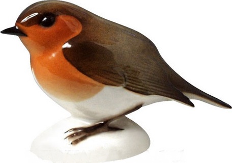 102460 Императорский фарфоровый завод Скульптура "Малиновка" м.р. Твёрдый фарфор 