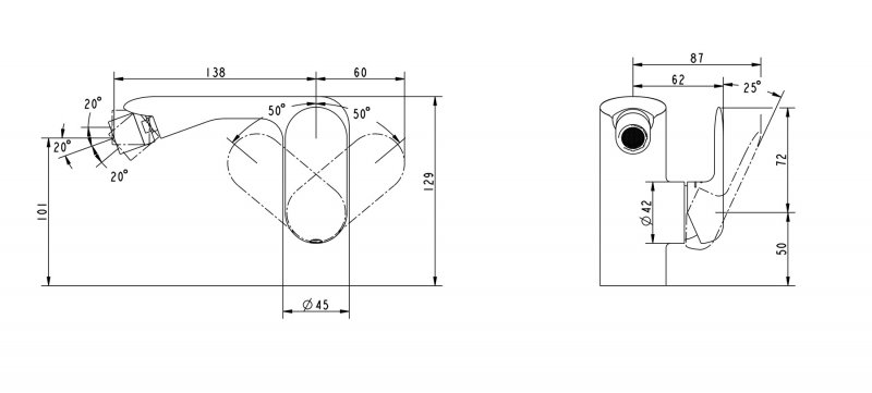 Смеситель для биде FERRANO FER-BD-CRM BELBAGNO  - Вид №2