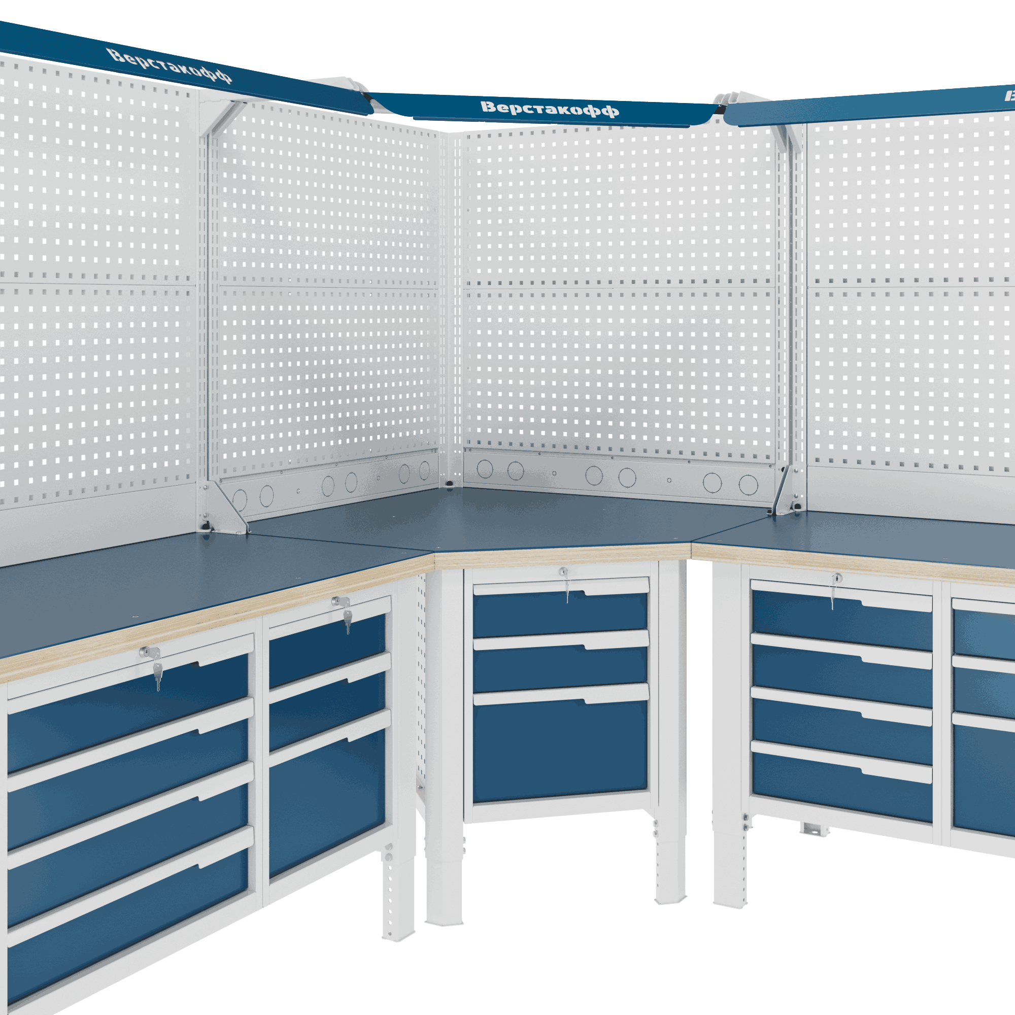 Верстак (угловой) CTR U532.S3.1 Верстакофф 124775 - Вид №3