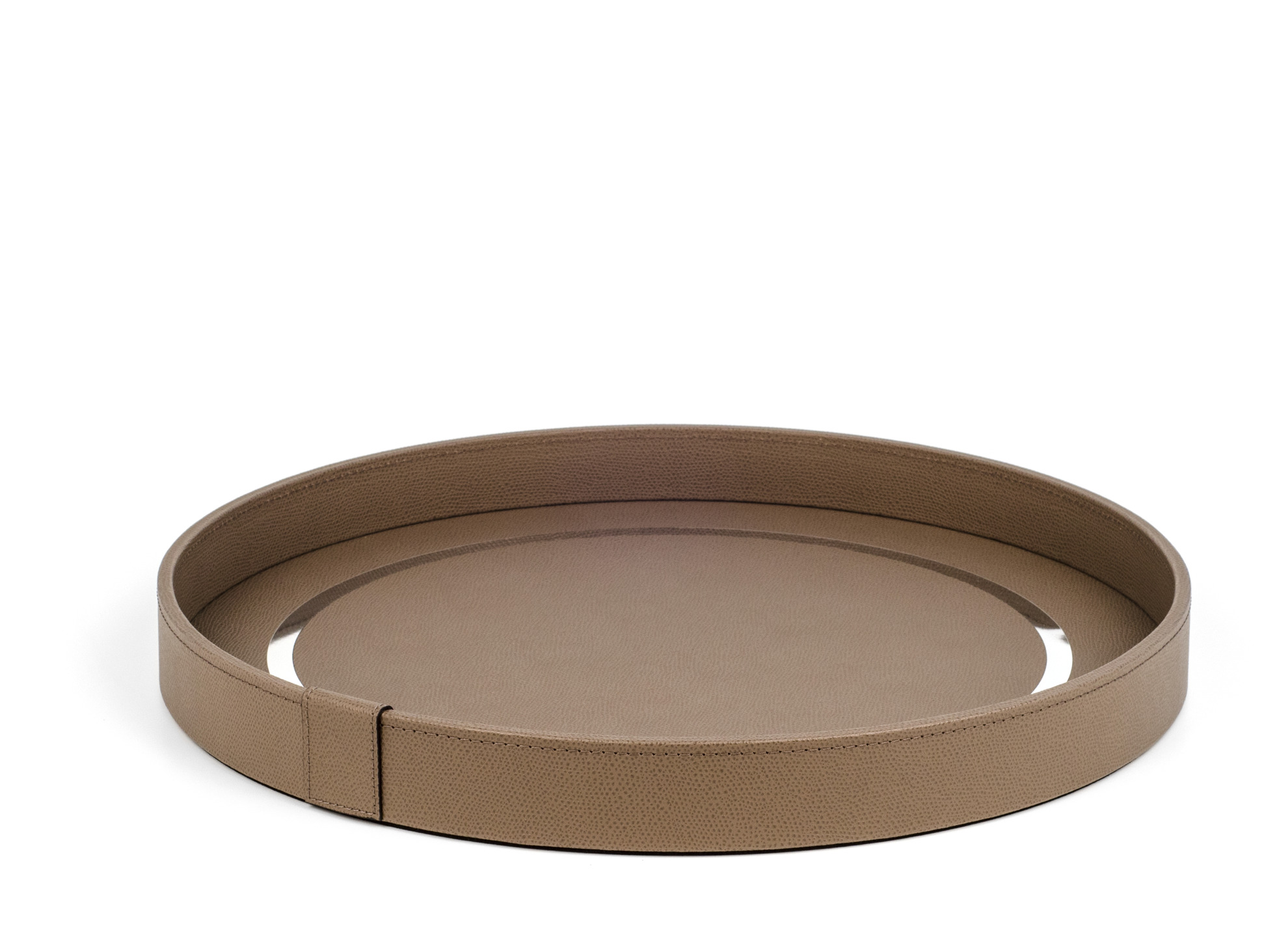 Круглый поднос Venere - Ø 50 см / плетеная кожа_верблюжья