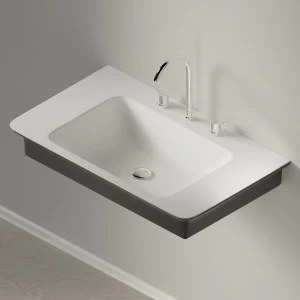 ACER10703RBG Подвесная раковина настенная прямоугольная Agape  серая