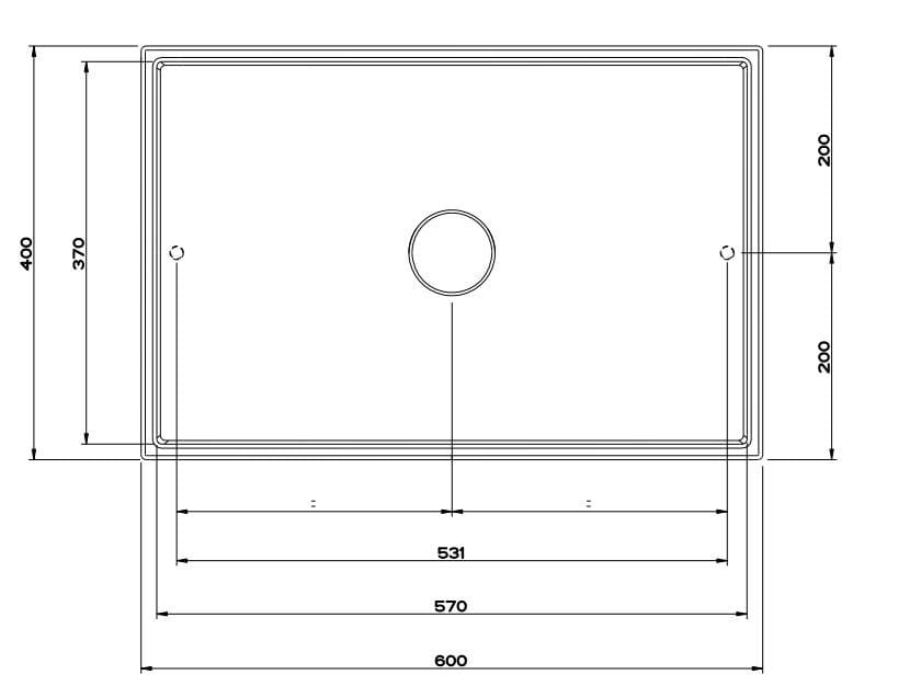 Керамическая прямоугольная столешница Gessi прямоугольник ARCH-00071792 - Вид №2