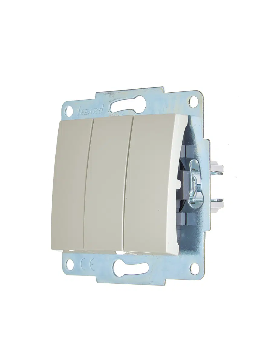ASTI Выключатель тройной крем механизм LEZARD 7081-0388-109 - Вид №3
