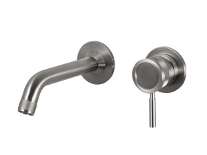 Настенный смеситель для раковины из нержавеющей стали с 2 отверстиями