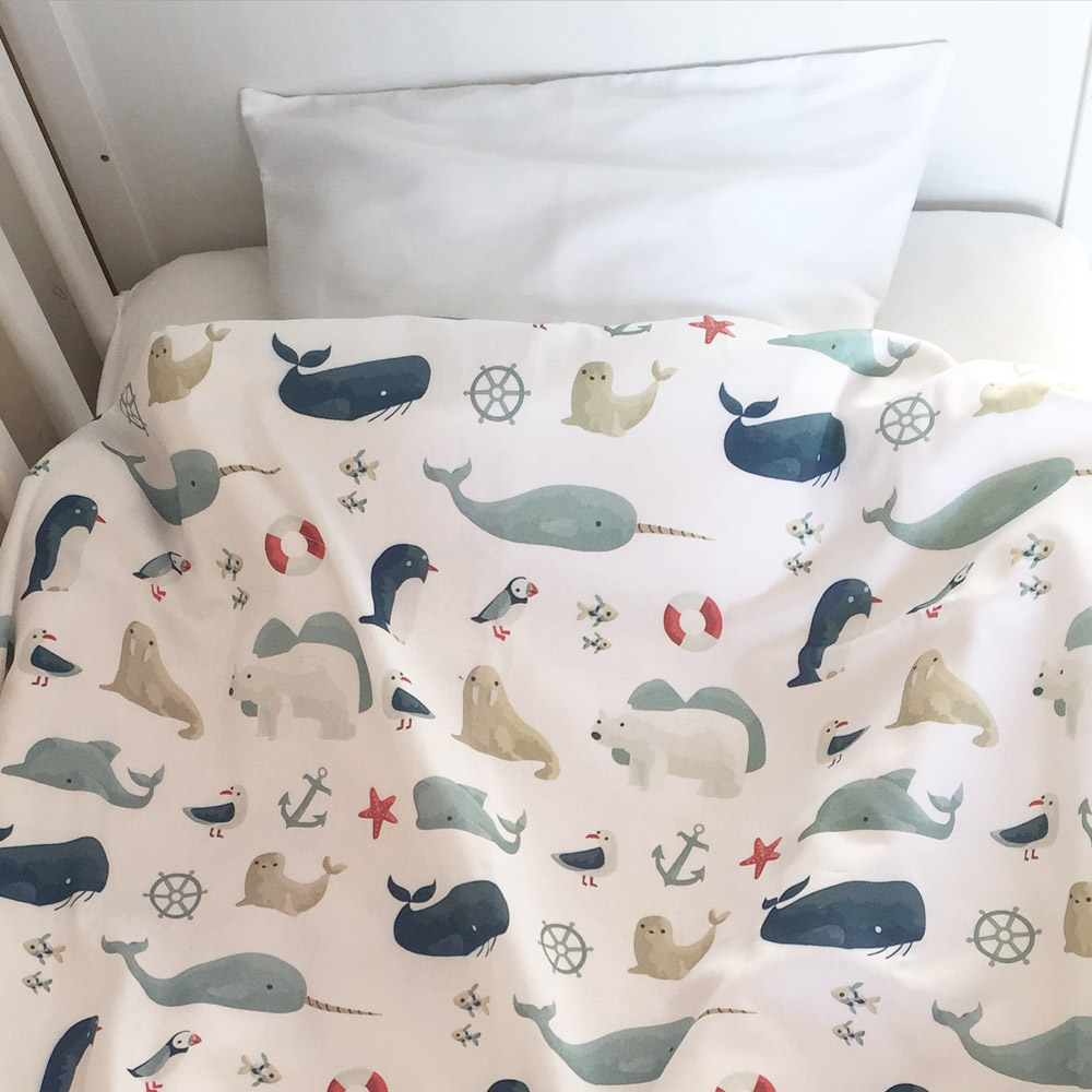 Комплект детского постельного белья "Морские животные" VAMVIGVAM  282095 Белый;голубой Santreyd  - Вид №2