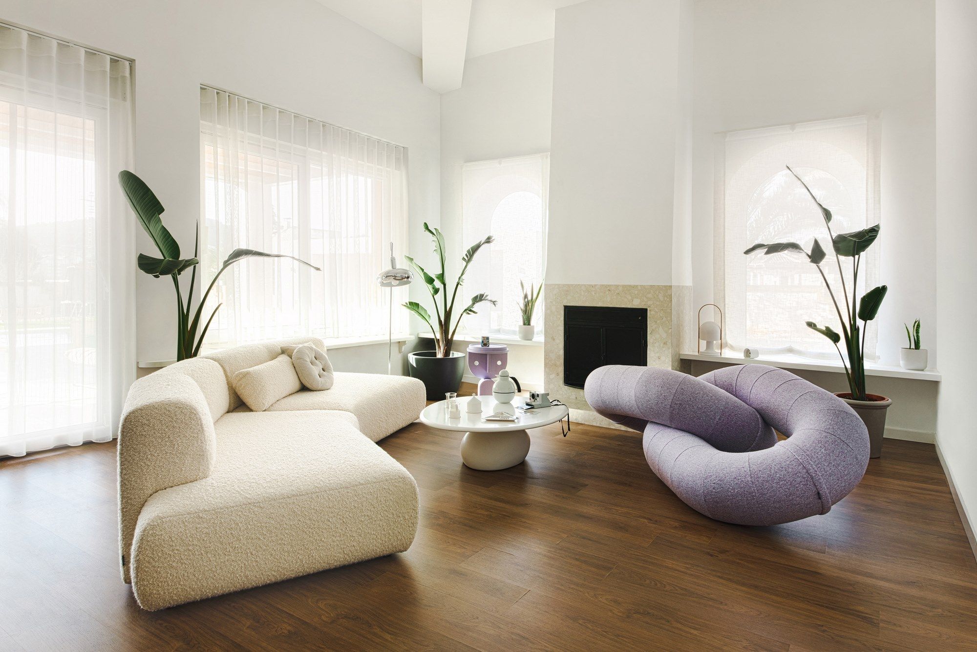 Изогнутый модульный диван из хлопка SANCAL ARCH-00047650 - Вид №4