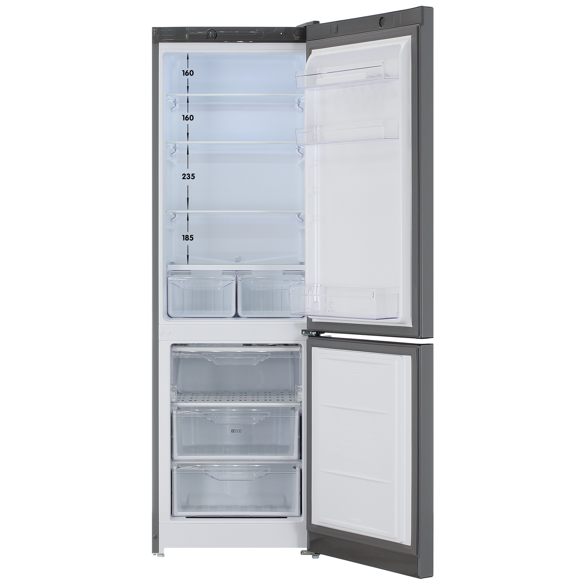 9244184 Холодильник с морозильником   Indesit DS 3180 G серебристый STDN-0048830 - Вид №1