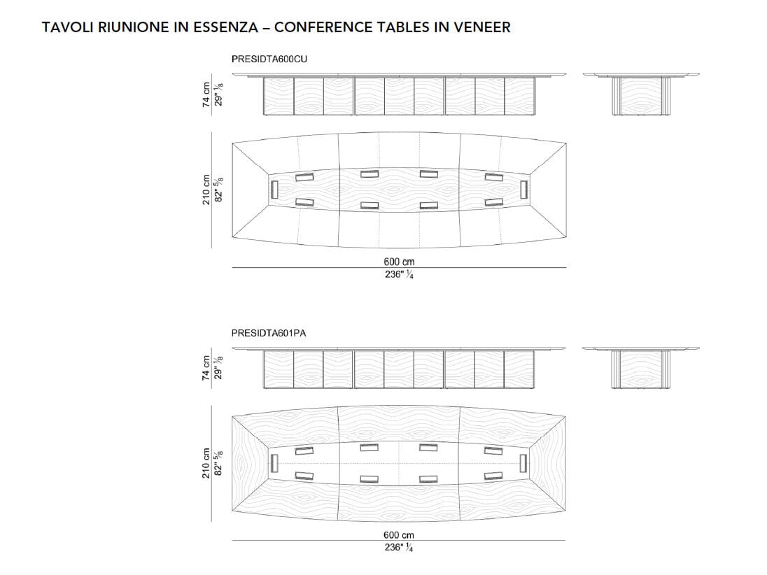 Прямоугольный стол для совещаний с системой люверсов i 4 Mariani PRESIDENT ARCH-00140462 - Вид №7