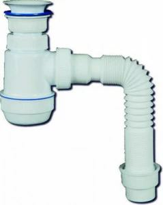 Сифон МИНИ Элит 1 1/2х40 пл.вып. с гиб.тр. 40х50 (30986710) МИНИ Элит