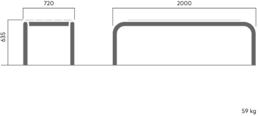 VESTRE Стол для общественных мест из оцинкованной стали Hvilan sun-id-1426933 - Вид №3