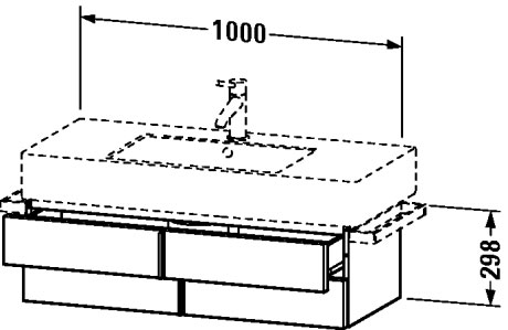 VE621401111 Vero Тумбочка подвесная Кашемировый дуб Duravit - Вид №1