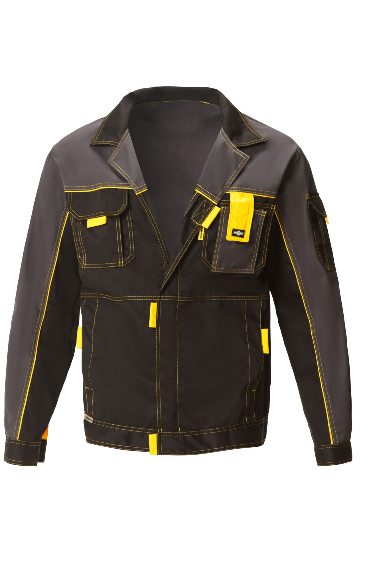 4956833 Костюм "Профессионал-2" черный-графит-желтый GENESIS  Летняя спецодежда  размер 60-62/170-176  - Вид №3