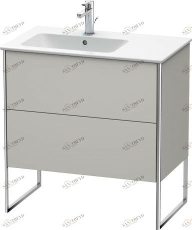 XS445000707 Тумбочка напольная XSquare #XS4450 810 x 478 мм Бетонно-серый матовый декор Duravit