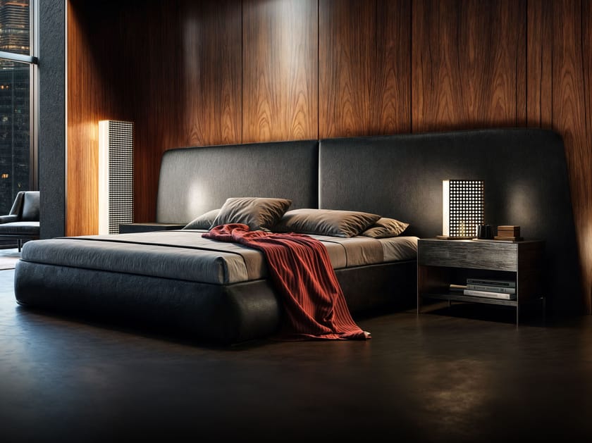 Кожаная двуспальная кровать Wayne Enterprises Home Collection WE-106 ARCH-00057380