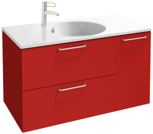 EB2543-R5-E10 Тумба под столешницу 90 см, 2 ящика/1 дверца, хромированная ручка JACOB DELAFON ODÉON RIVE GAUCHE