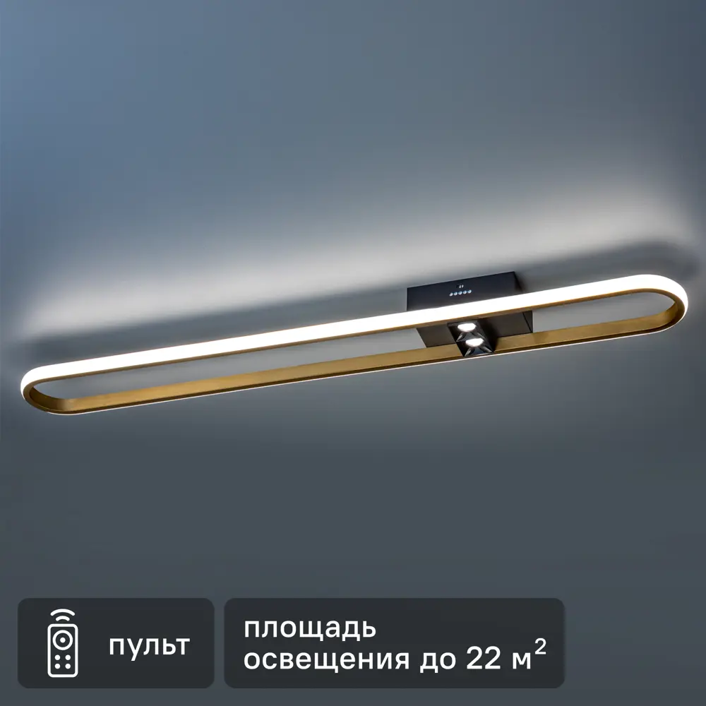 Светильник светодиодный «Lanterna» 516013 с пультом управления 22 м² регулируемый белый свет цвет черно-белый 88333108 STLM-2064404 RITTER 