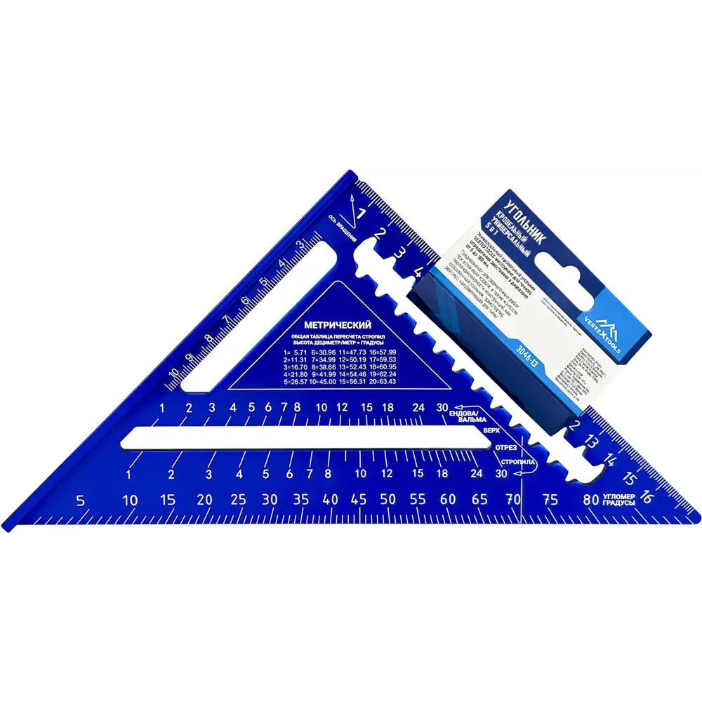 Угольник кровельный 5в1 Vertextools - универсальный измерительный инструмент 89394236 STLM-1380041 - Вид №3