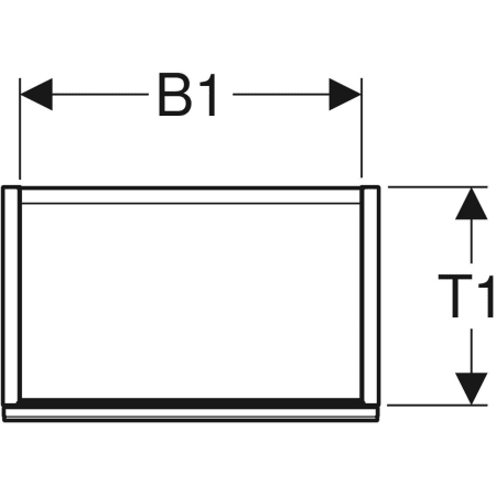 500.608.JL.2 Шкафчик для раковины Geberit Acanto, с одной дверью и сифоном Geberit  - Вид №2