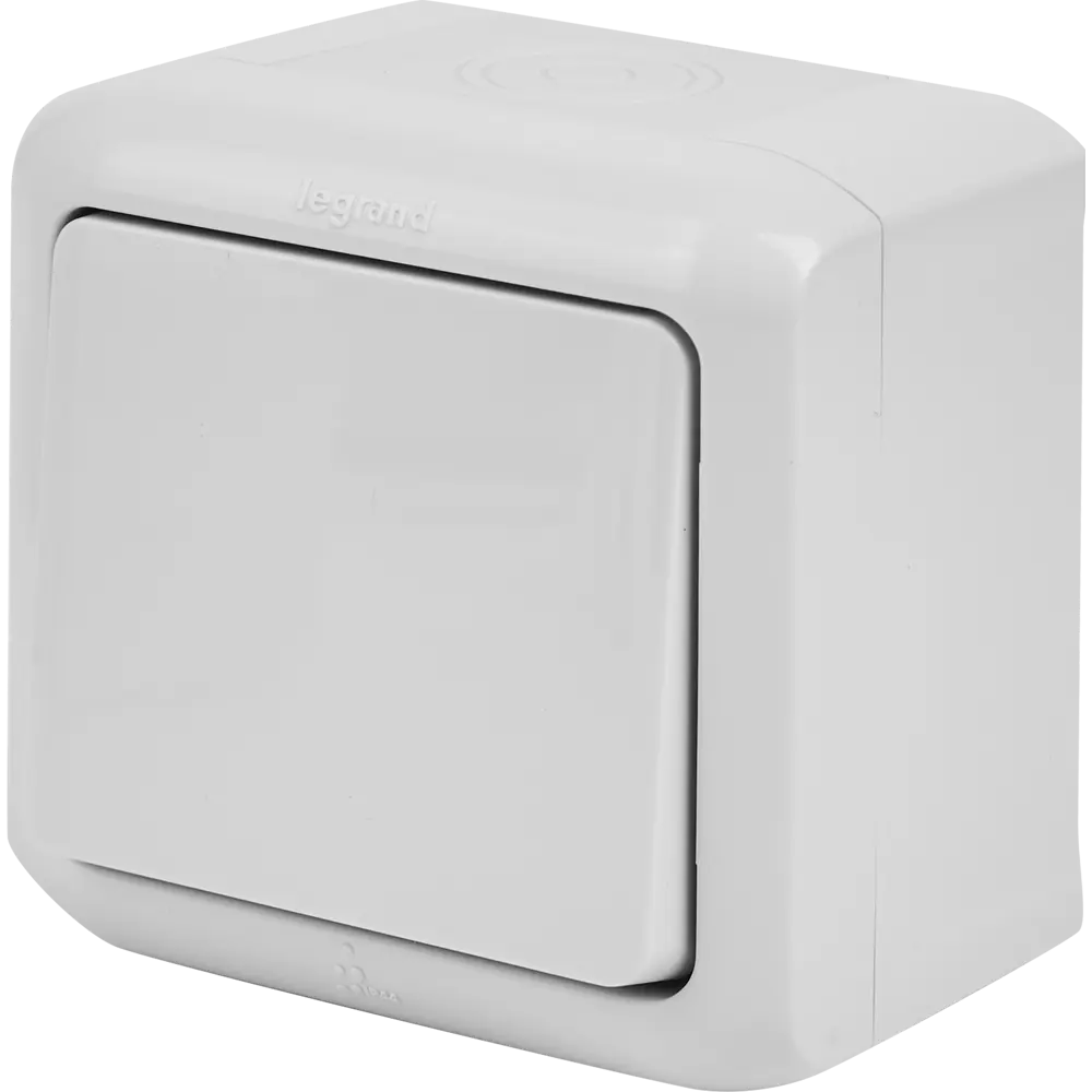 Переключатель накладной Legrand Quteo 1 клавиша цвет серый STLM-2212063