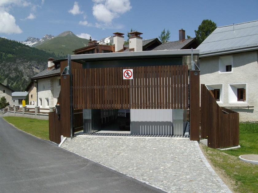 CARMEC Моторизованные вертикальные откатные деревянные ворота Portoni e cancelli sun-id-1423665 - Вид №2